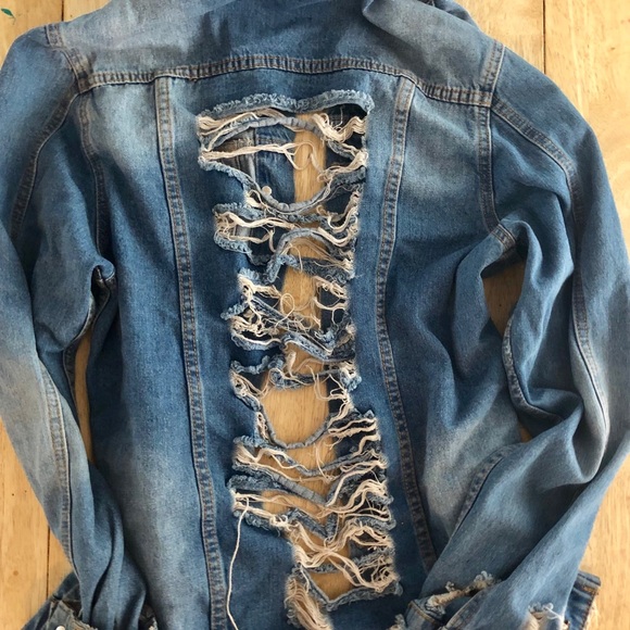 Distressed Denim Jacket - Picture 3 of 3
